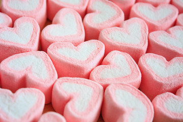 heart shape marshmallow for valentines background