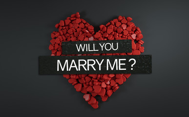 Will You Marry Me ? 3D Rendering