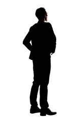 silhouette of businessma