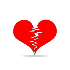 Red heartbreak / broken heart