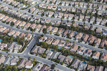 California Suburb Aerial
