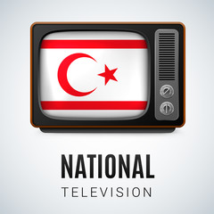 Round glossy icon of Northern Cyprus