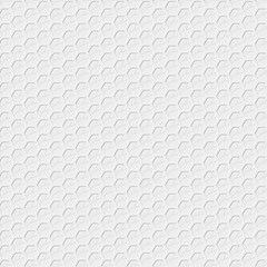 White embossed hexagon pattern background