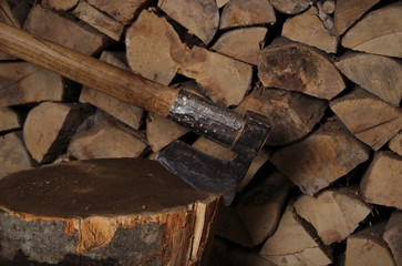 Axe and firewood