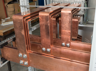 High power electrical board with copper bars