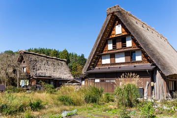 Fototapeta na wymiar Traditional Japanese Shirakawago old village