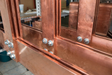 High power electrical board with copper bars