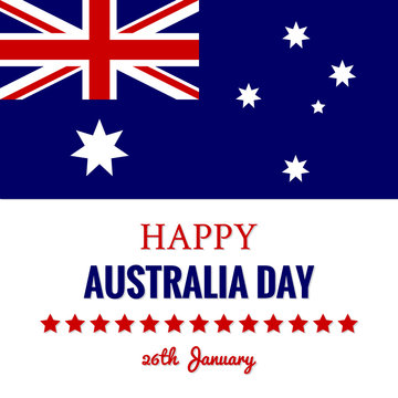 Happy Australia Day 26 January Festive Design