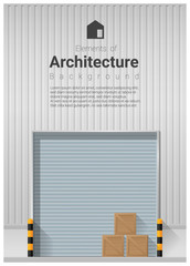 Obraz premium Elements of architecture , factory door background , vector ,illustration