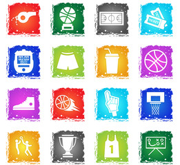 basketball icon set