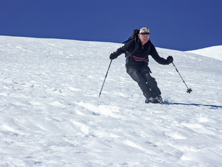 Fototapeta na wymiar Skitour in den Monti Sibillini