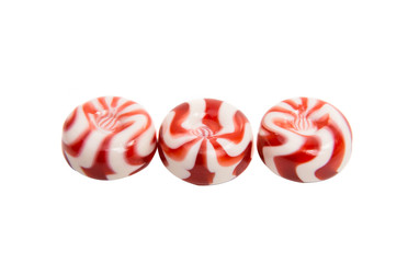 colored candy on white background