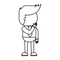 Fototapeta premium businessman funny character icon vector illustration design