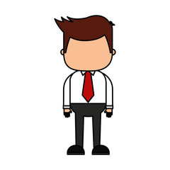 businessman funny character icon vector illustration design