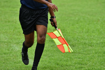 Fototapeta premium Assistant soccer refere