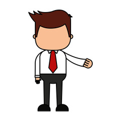 businessman funny character icon vector illustration design
