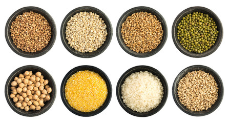Cereals and Seeds Collection Isolated