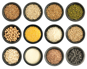 Cereals and Seeds Collection Isolated