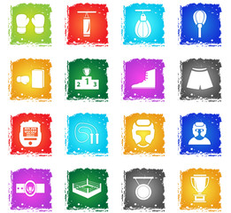 boxing icon set
