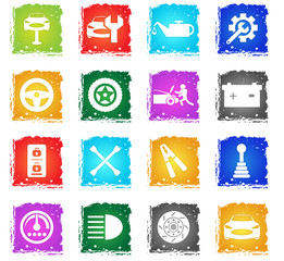 car service icon set