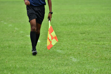 Fototapeta premium Assistant soccer refere