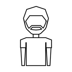 young man avatar character vector illustration design