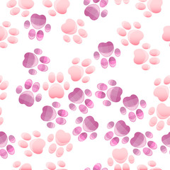 cat and dog paw print with claws