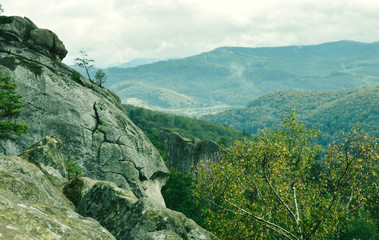 Mountains - green filter - Carpathians