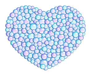 Heart shape bubbles