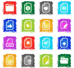 documents icon set