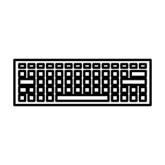 computer keyboard isolated icon vector illustration design