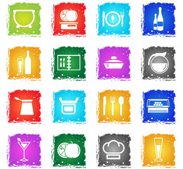 food and kitchen icon set