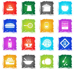 food and kitchen icon set