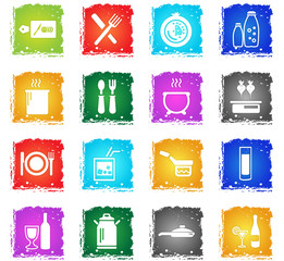 food and kitchen icon set