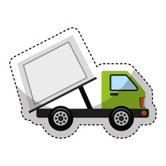 garbage truck isolated icon vector illustration design