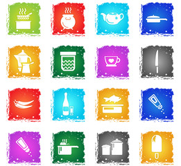 food and kitchen icon set
