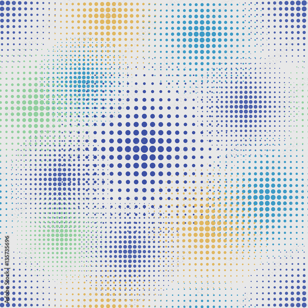 Poster vector seamless pattern. modern stylish texture. background with halftone effect. contemporary graph