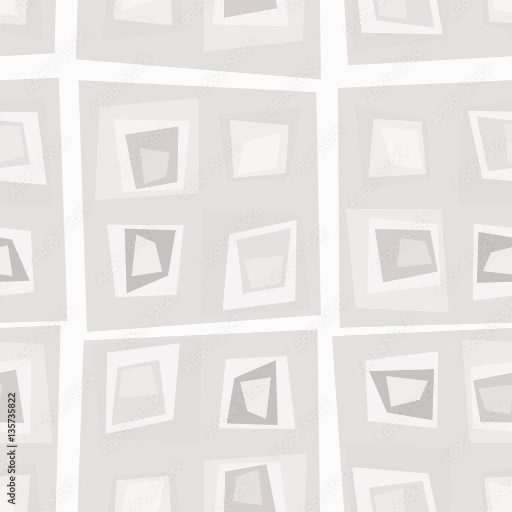 Poster Seamless texture with figures arranged in one another.