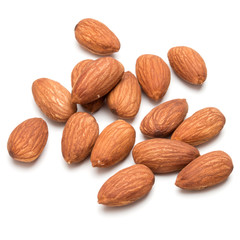 almond nuts isolated on white background close up
