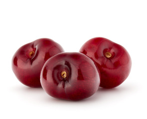 Sweet cherry berries isolated on white background cutout