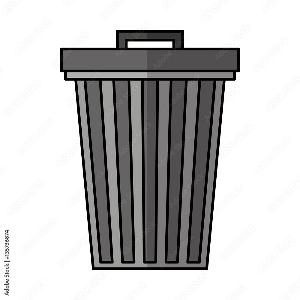 Poster garbage bin isolated icon vector illustration design