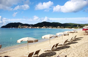 Spiaggia di Marina di Campo, Isola d'Elba, Italia