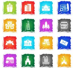 infrastructure icon set