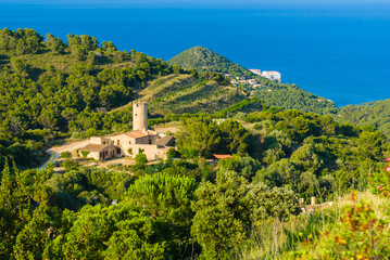 View from hill of Begur (Catalonia, Spain)