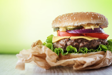 Delicious american burger
