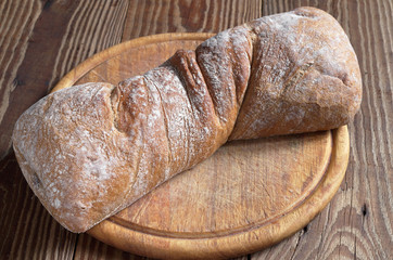 Loaf ciabatta bread