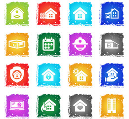 real estate icon set