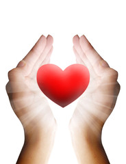 Obraz premium Hands Holding Heart