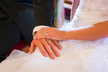 wedding rings in church