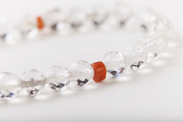 transparent fiber glass rosary,